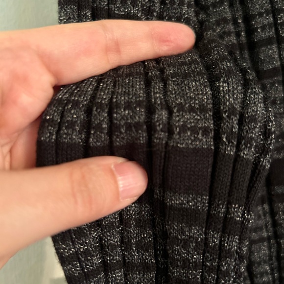 NWT Simply Vera Wang Black Metallic Sheer Cardigan, Lightweight, Women’s L - Picture 3 of 8